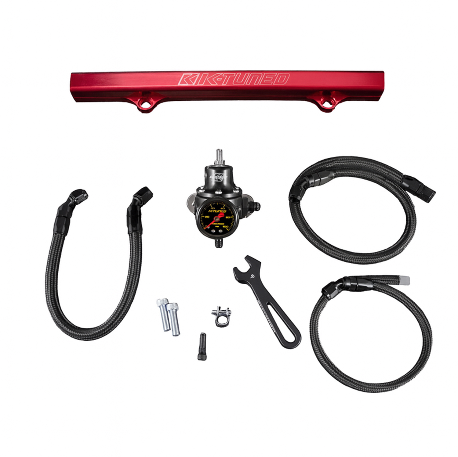 K-Tuned K Swap 6AN OEM Style Fuel System with Red Fuel Rail